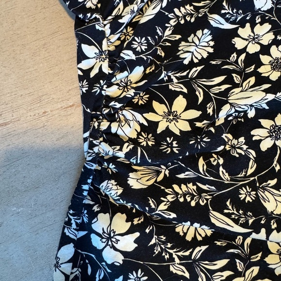 Free People Intimately Black White Floral Off Shoulder Floral Bodysuit.  SZ L - Picture 3 of 8